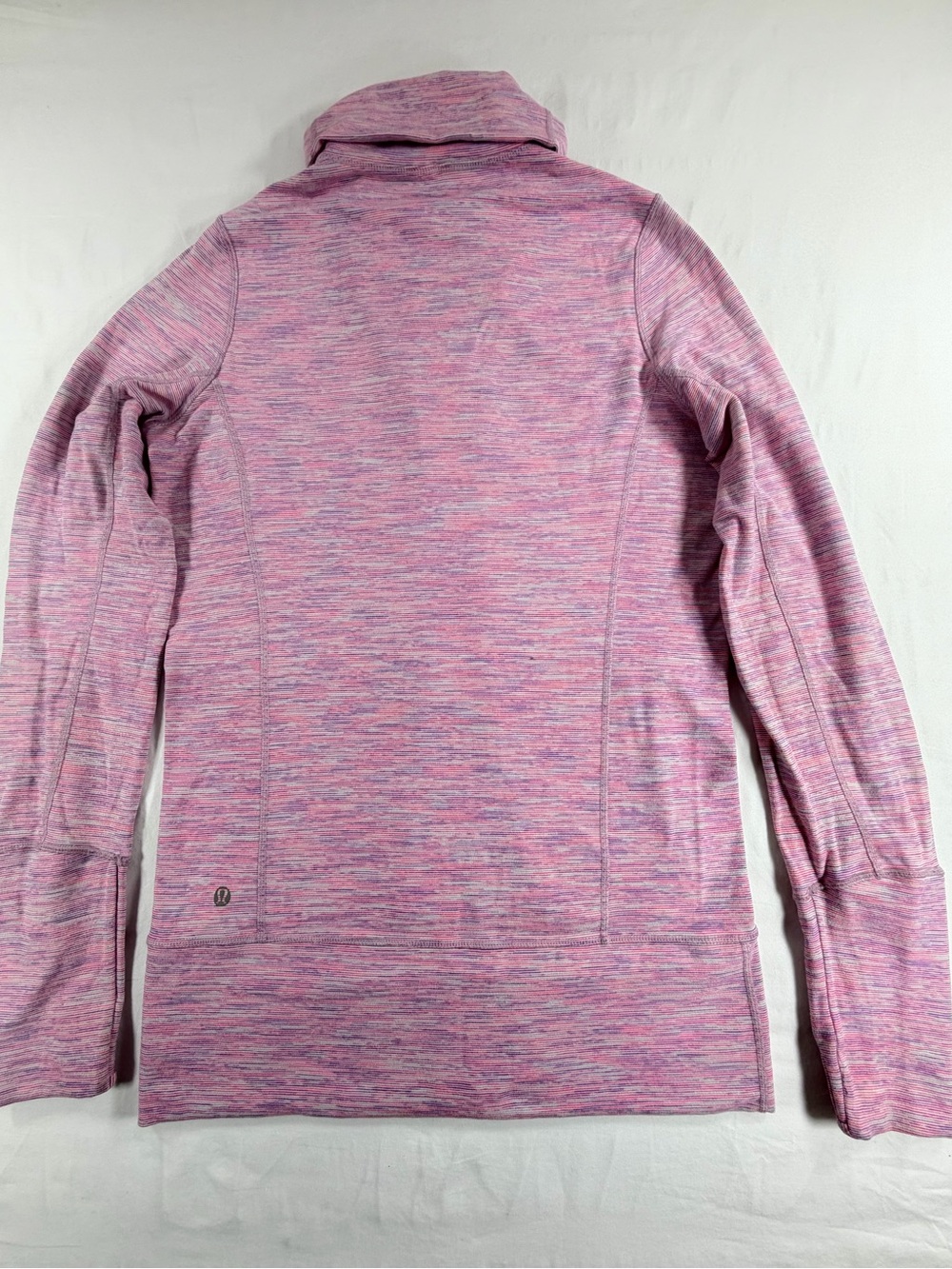 Lululemon Define Jacket Pink Space Dye Full Zip Thumbholes Size 6 - Picture 2 of 6